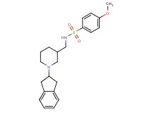 N-{[1-(2,3-dihydro-1H-inden-2-yl)-3-piperidinyl]methyl}-4-methoxybenzenesulfonamide