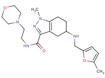 1-methyl-5-{[(5-methyl-2-furyl)methyl]amino}-N-[2-(4-morpholinyl)ethyl]-4,5,6,7-tetrahydro-1H-indazole-3-carboxamide