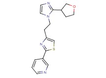 3-(4-{2-[2-(tetrahydrofuran-3-yl)-1H-imidazol-1-yl]ethyl}-1,3-thiazol-2-yl)pyridine