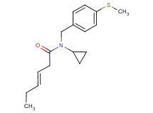 (3E)-N-cyclopropyl-N-[4-(methylthio)benzyl]hex-3-enamide