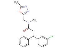 3-(3-chlorophenyl)-N-methyl-N-[(5-methyl-1,3,4-oxadiazol-2-yl)methyl]-3-phenylpropanamide