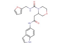 N-(2-furylmethyl)-3-[2-(1H-indol-5-ylamino)-2-oxoethyl]-4-morpholinecarboxamide