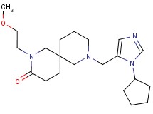 8-[(1-cyclopentyl-1H-imidazol-5-yl)methyl]-2-(2-methoxyethyl)-2,8-diazaspiro[5.5]undecan-3-one