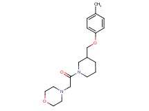 4-(2-{3-[(4-methylphenoxy)methyl]-1-piperidinyl}-2-oxoethyl)morpholine