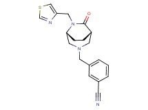 3-{[(1S*,5R*)-7-oxo-6-(1,3-thiazol-4-ylmethyl)-3,6-diazabicyclo[3.2.2]non-3-yl]methyl}benzonitrile
