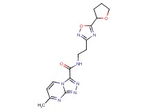 7-methyl-N-{2-[5-(tetrahydrofuran-2-yl)-1,2,4-oxadiazol-3-yl]ethyl}[1,2,4]triazolo[4,3-a]pyrimidine-3-carboxamide