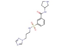 N-pyrrolidin-3-yl-3-({[3-(1H-1,2,4-triazol-1-yl)propyl]amino}sulfonyl)benzamide