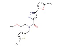 N-(2-methoxyethyl)-3-(5-methyl-2-furyl)-N-[(5-methyl-2-thienyl)methyl]-1H-pyrazole-5-carboxamide