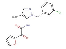 N-[1-(3-chlorobenzyl)-4-methyl-1H-pyrazol-5-yl]-2-(2-furyl)-2-oxoacetamide