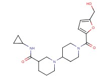 N-cyclopropyl-1'-[5-(hydroxymethyl)-2-furoyl]-1,4'-bipiperidine-3-carboxamide