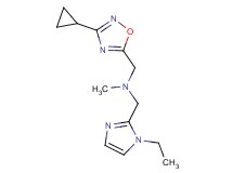 1-(3-cyclopropyl-1,2,4-oxadiazol-5-yl)-N-[(1-ethyl-1H-imidazol-2-yl)methyl]-N-methylmethanamine