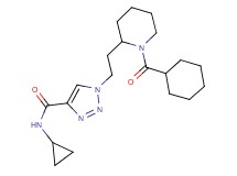 1-{2-[1-(cyclohexylcarbonyl)-2-piperidinyl]ethyl}-N-cyclopropyl-1H-1,2,3-triazole-4-carboxamide