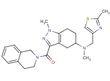 3-(3,4-dihydro-2(1H)-isoquinolinylcarbonyl)-N,1-dimethyl-N-[(2-methyl-1,3-thiazol-4-yl)methyl]-4,5,6,7-tetrahydro-1H-indazol-5-amine
