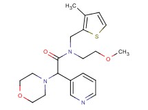 N-(2-methoxyethyl)-N-[(3-methyl-2-thienyl)methyl]-2-morpholin-4-yl-2-pyridin-3-ylacetamide