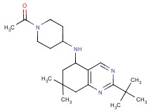 N-(1-acetyl-4-piperidinyl)-2-tert-butyl-7,7-dimethyl-5,6,7,8-tetrahydro-5-quinazolinamine