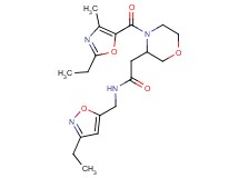 N-[(3-ethyl-5-isoxazolyl)methyl]-2-{4-[(2-ethyl-4-methyl-1,3-oxazol-5-yl)carbonyl]-3-morpholinyl}acetamide