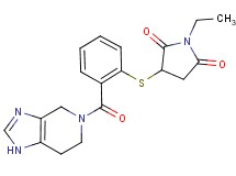 1-ethyl-3-{[2-(1,4,6,7-tetrahydro-5H-imidazo[4,5-c]pyridin-5-ylcarbonyl)phenyl]thio}pyrrolidine-2,5-dione