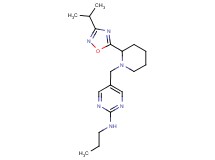 5-{[2-(3-isopropyl-1,2,4-oxadiazol-5-yl)piperidin-1-yl]methyl}-N-propylpyrimidin-2-amine