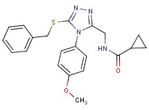 N-{[5-(benzylthio)-4-(4-methoxyphenyl)-4H-1,2,4-triazol-3-yl]methyl}cyclopropanecarboxamide