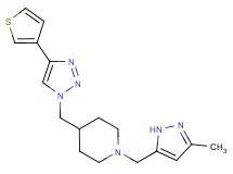 1-[(3-methyl-1H-pyrazol-5-yl)methyl]-4-{[4-(3-thienyl)-1H-1,2,3-triazol-1-yl]methyl}piperidine trifluoroacetate