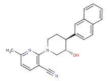 2-[(3S*,4S*)-3-hydroxy-4-(2-naphthyl)piperidin-1-yl]-6-methylnicotinonitrile