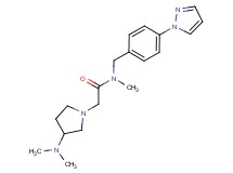 2-[3-(dimethylamino)-1-pyrrolidinyl]-N-methyl-N-[4-(1H-pyrazol-1-yl)benzyl]acetamide