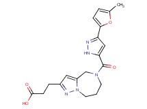 3-(5-{[3-(5-methyl-2-furyl)-1H-pyrazol-5-yl]carbonyl}-5,6,7,8-tetrahydro-4H-pyrazolo[1,5-a][1,4]diazepin-2-yl)propanoic acid