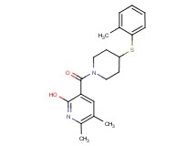 5,6-dimethyl-3-({4-[(2-methylphenyl)thio]-1-piperidinyl}carbonyl)-2-pyridinol