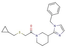 3-(1-benzyl-1H-imidazol-2-yl)-1-{[(cyclopropylmethyl)thio]acetyl}piperidine