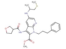 methyl 5-{[1-methyl-2-(methylthio)ethyl]amino}-1-(3-phenylpropyl)-3-[(tetrahydro-3-furanylcarbonyl)amino]-1H-pyrrolo[2,3-b]pyridine-2-carboxylate