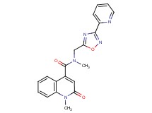 N,1-dimethyl-2-oxo-N-{[3-(2-pyridinyl)-1,2,4-oxadiazol-5-yl]methyl}-1,2-dihydro-4-quinolinecarboxamide