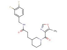 N-(3,4-difluorobenzyl)-3-{1-[(5-methyl-1,3-oxazol-4-yl)carbonyl]piperidin-3-yl}propanamide