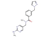 N-methyl-N-{[2-(methylamino)pyrimidin-5-yl]methyl}-3-(1H-pyrazol-1-ylmethyl)benzamide
