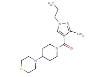 4-{1-[(3-methyl-1-propyl-1H-pyrazol-4-yl)carbonyl]-4-piperidinyl}thiomorpholine