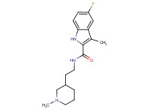 5-fluoro-3-methyl-N-[2-(1-methylpiperidin-3-yl)ethyl]-1H-indole-2-carboxamide