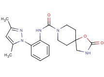 N-[2-(3,5-dimethyl-1H-pyrazol-1-yl)phenyl]-2-oxo-1-oxa-3,8-diazaspiro[4.5]decane-8-carboxamide