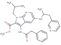 methyl 1-isobutyl-5-{[1-methyl-2-(3-pyridinyl)ethyl]amino}-3-[(phenylacetyl)amino]-1H-pyrrolo[2,3-b]pyridine-2-carboxylate