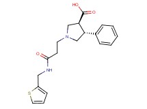 (3S*,4R*)-1-{3-oxo-3-[(2-thienylmethyl)amino]propyl}-4-phenylpyrrolidine-3-carboxylic acid