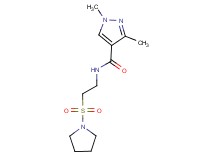 1,3-dimethyl-N-[2-(pyrrolidin-1-ylsulfonyl)ethyl]-1H-pyrazole-4-carboxamide