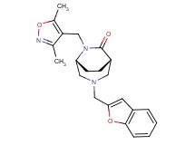 (1S*,5R*)-3-(1-benzofuran-2-ylmethyl)-6-[(3,5-dimethylisoxazol-4-yl)methyl]-3,6-diazabicyclo[3.2.2]nonan-7-one