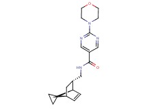 2-morpholin-4-yl-N-[(1R*,2S*,4S*)-spiro[bicyclo[2.2.1]heptane-7,1'-cyclopropane]-5-en-2-ylmethyl]pyrimidine-5-carboxamide