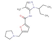 N-[1-(1-ethylpropyl)-4-methyl-1H-pyrazol-5-yl]-5-(pyrrolidin-1-ylmethyl)-2-furamide