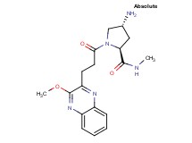 (4R)-4-amino-1-[3-(3-methoxyquinoxalin-2-yl)propanoyl]-N-methyl-L-prolinamide