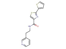 N-[2-(3-pyridinyl)ethyl]-2-(2-thienyl)-1,3-thiazole-4-carboxamide