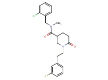 N-(2-chlorobenzyl)-1-[2-(3-fluorophenyl)ethyl]-N-methyl-6-oxo-3-piperidinecarboxamide