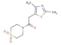 4-[(2,4-dimethyl-1,3-thiazol-5-yl)acetyl]thiomorpholine 1,1-dioxide