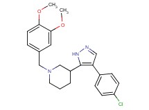 3-[4-(4-chlorophenyl)-1H-pyrazol-5-yl]-1-(3,4-dimethoxybenzyl)piperidine
