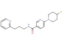 6-(4-fluoropiperidin-1-yl)-N-(3-pyridin-2-ylpropyl)nicotinamide