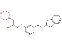 1-{3-[(2,3-dihydro-1H-inden-2-ylamino)methyl]phenoxy}-3-(4-morpholinyl)-2-propanol
