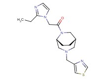 (1S*,5R*)-6-[(2-ethyl-1H-imidazol-1-yl)acetyl]-3-(1,3-thiazol-4-ylmethyl)-3,6-diazabicyclo[3.2.2]nonane